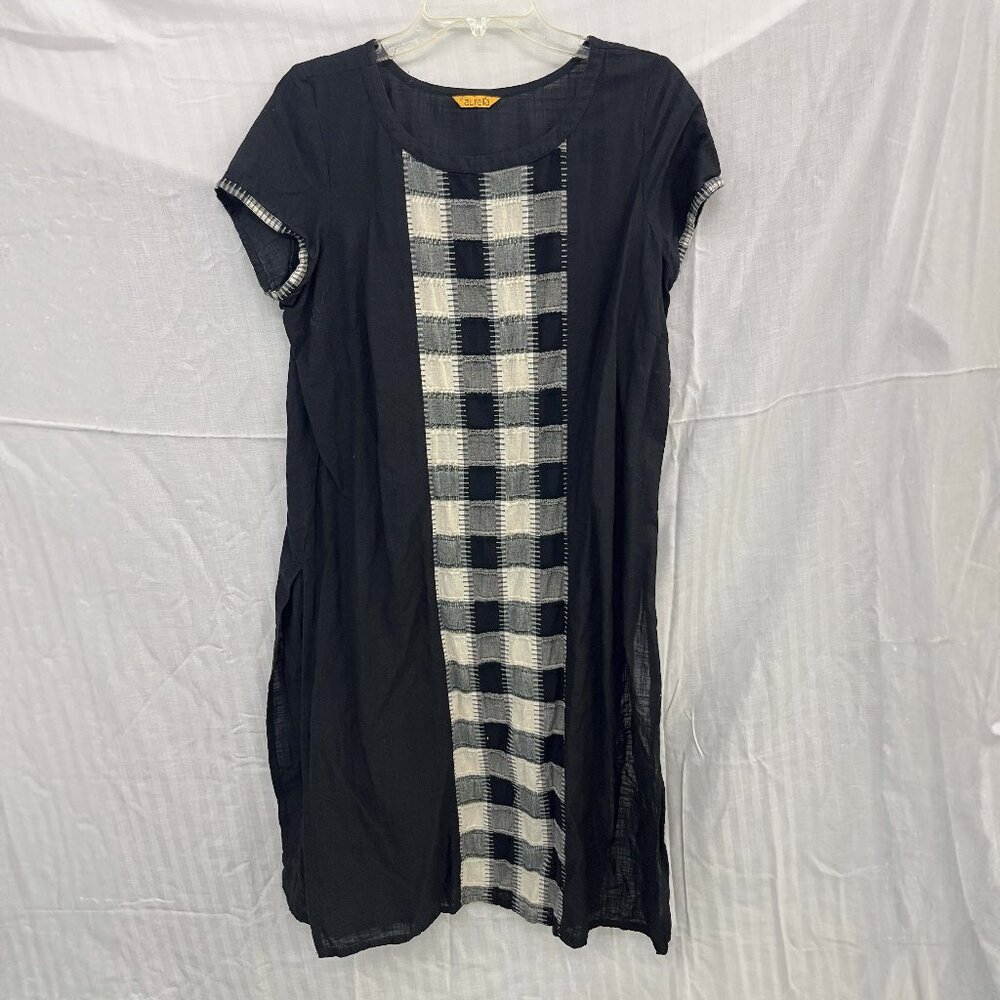 Black and white Gingham Print Dress, Size M